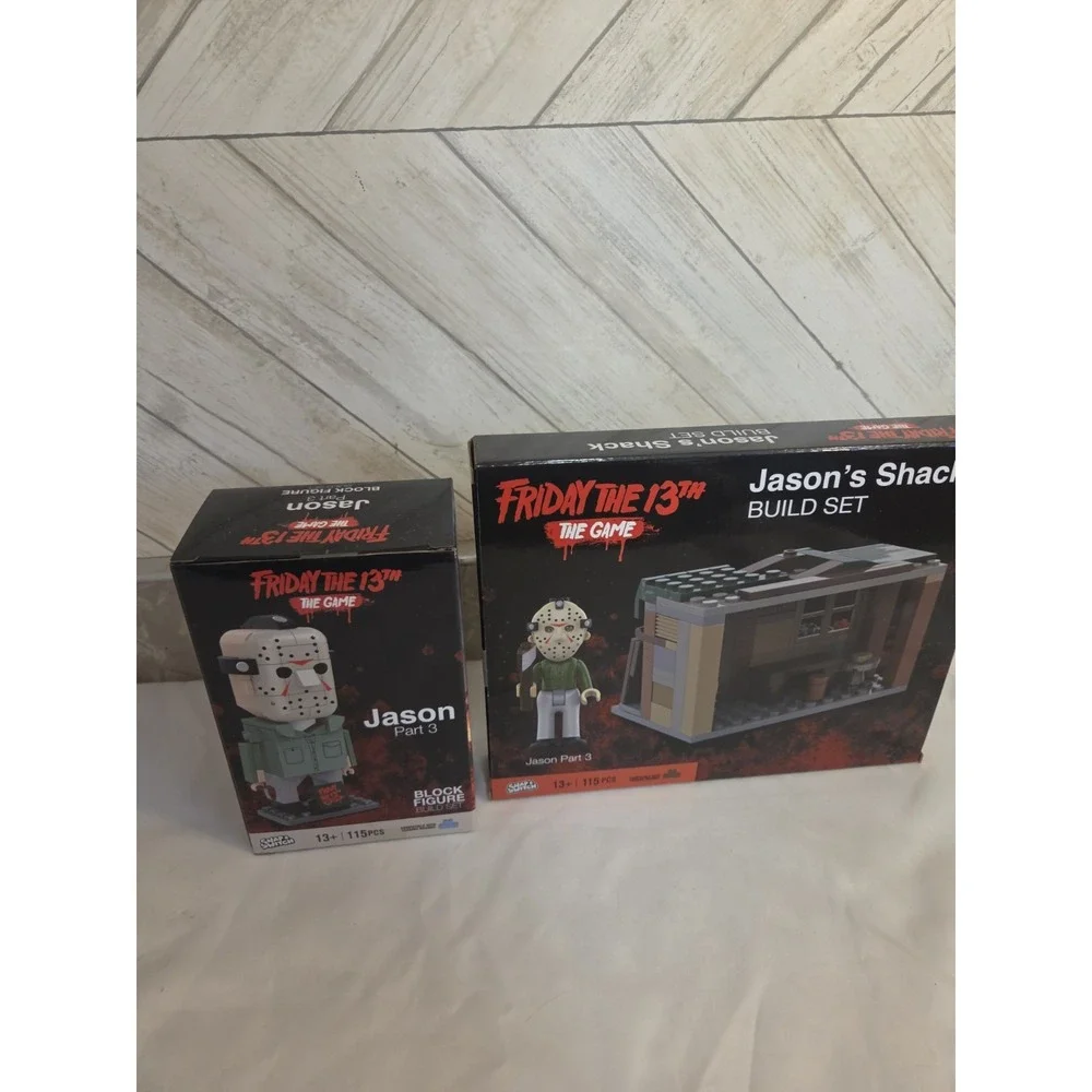 NEW Friday the 13th The Game Snap & Switch Jason's Shack Part 3 Block Figure Lot